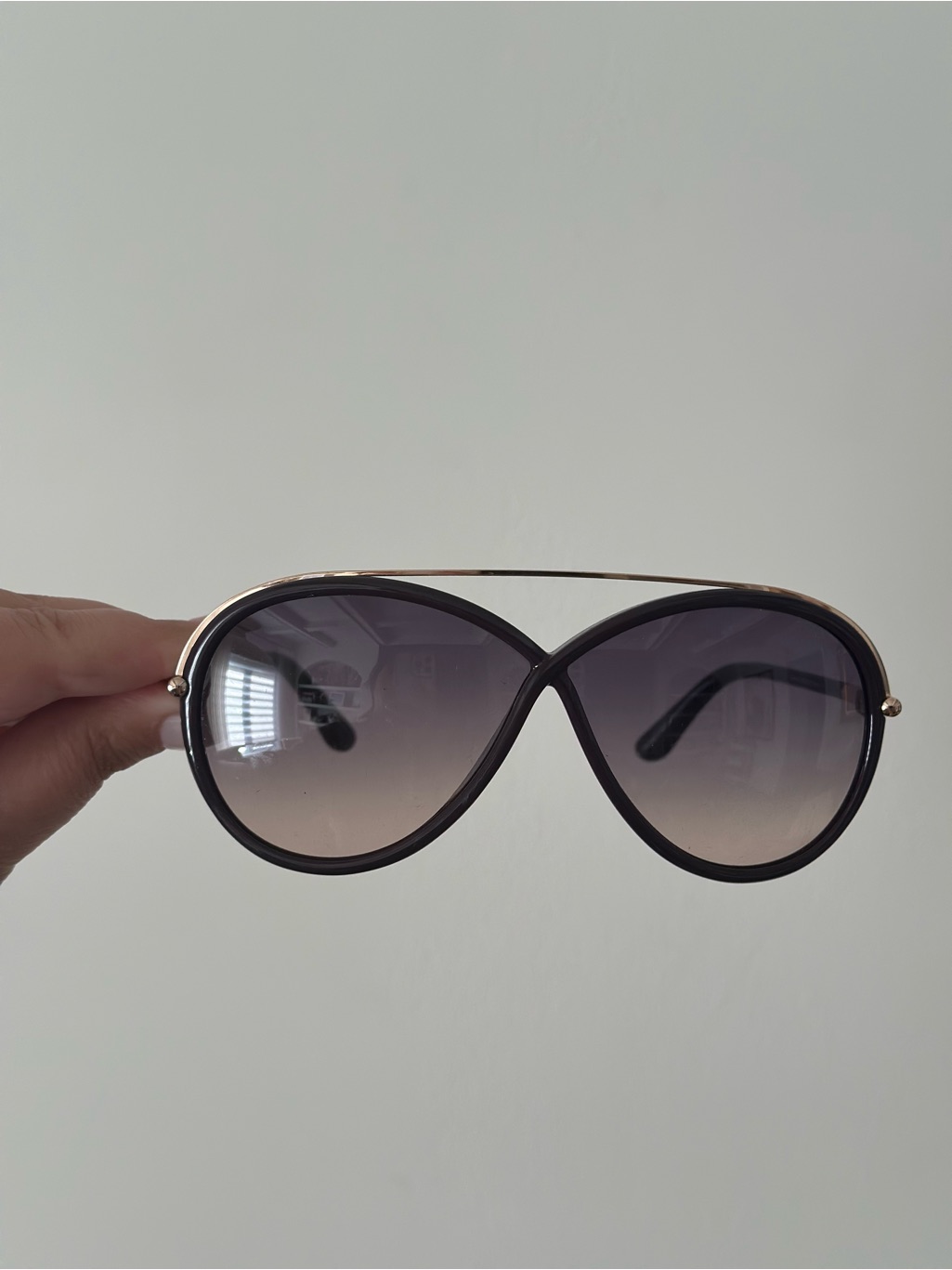Tom Ford Tamara Tf454 Oversized Gradient Lens Sunglasses - Purple